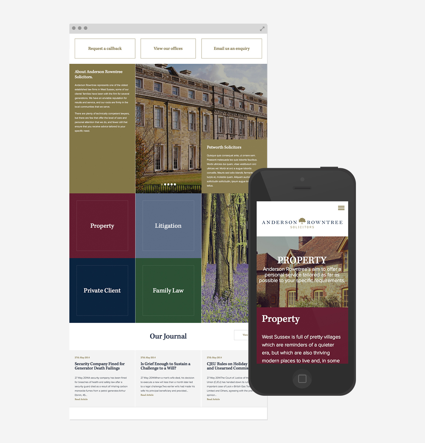 Rowntree - web layout