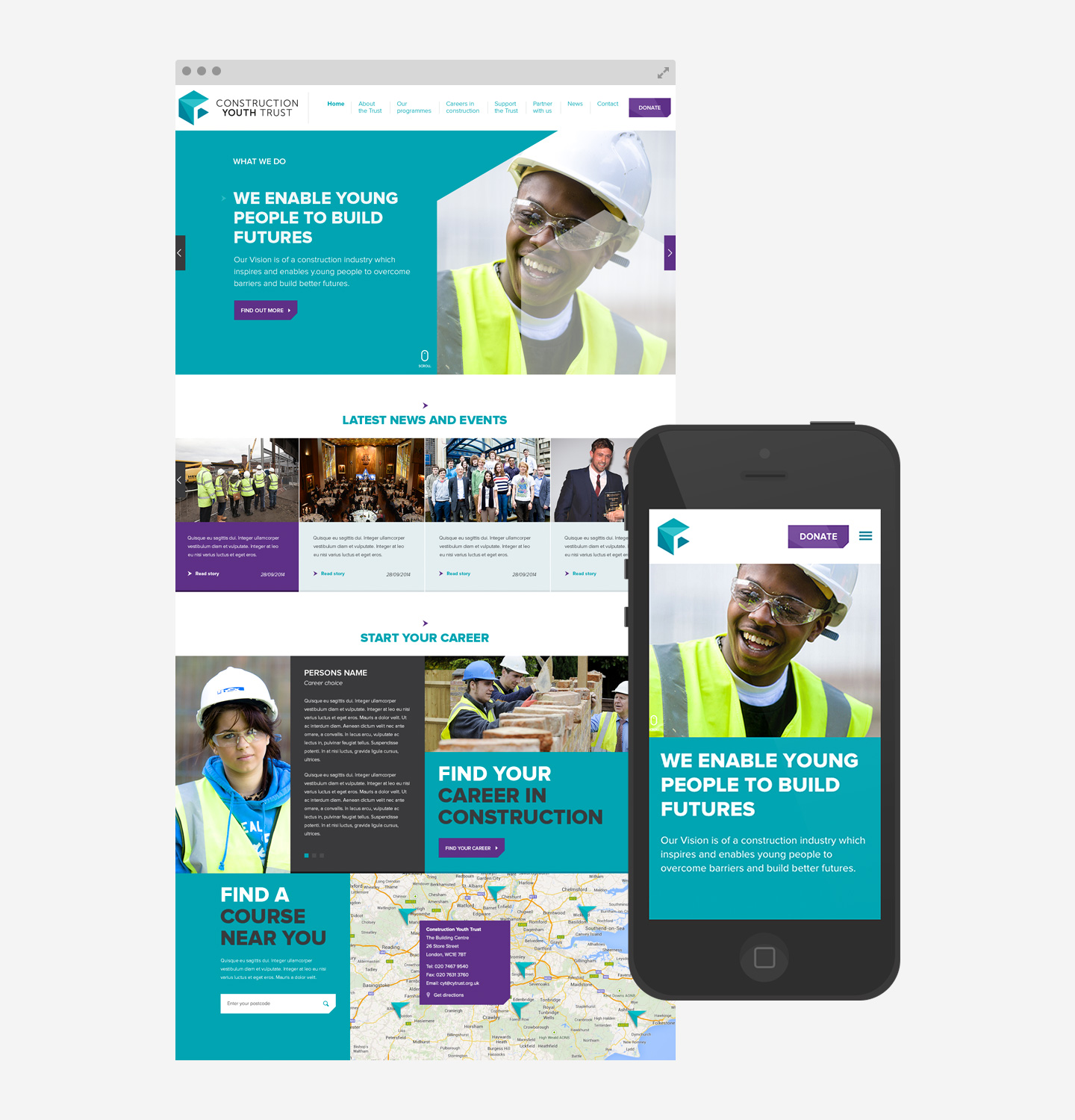 CONSTRUCTION YOUTH TRUST, brand refresh, website