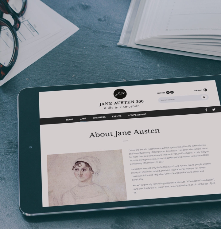Jane Austen 200 website for Hampshire Cultural Trust