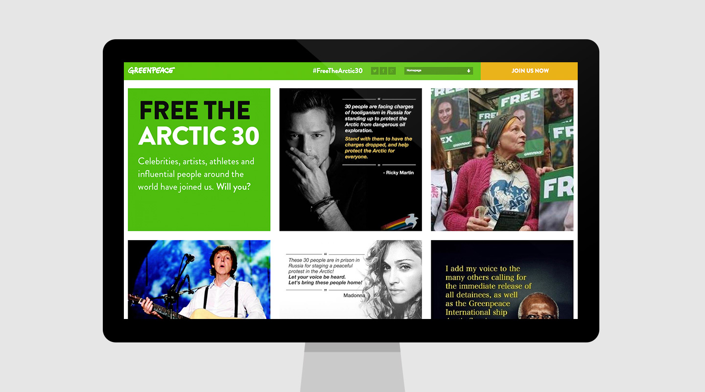 Greenpeace ARCTIC 30 WEBSITE