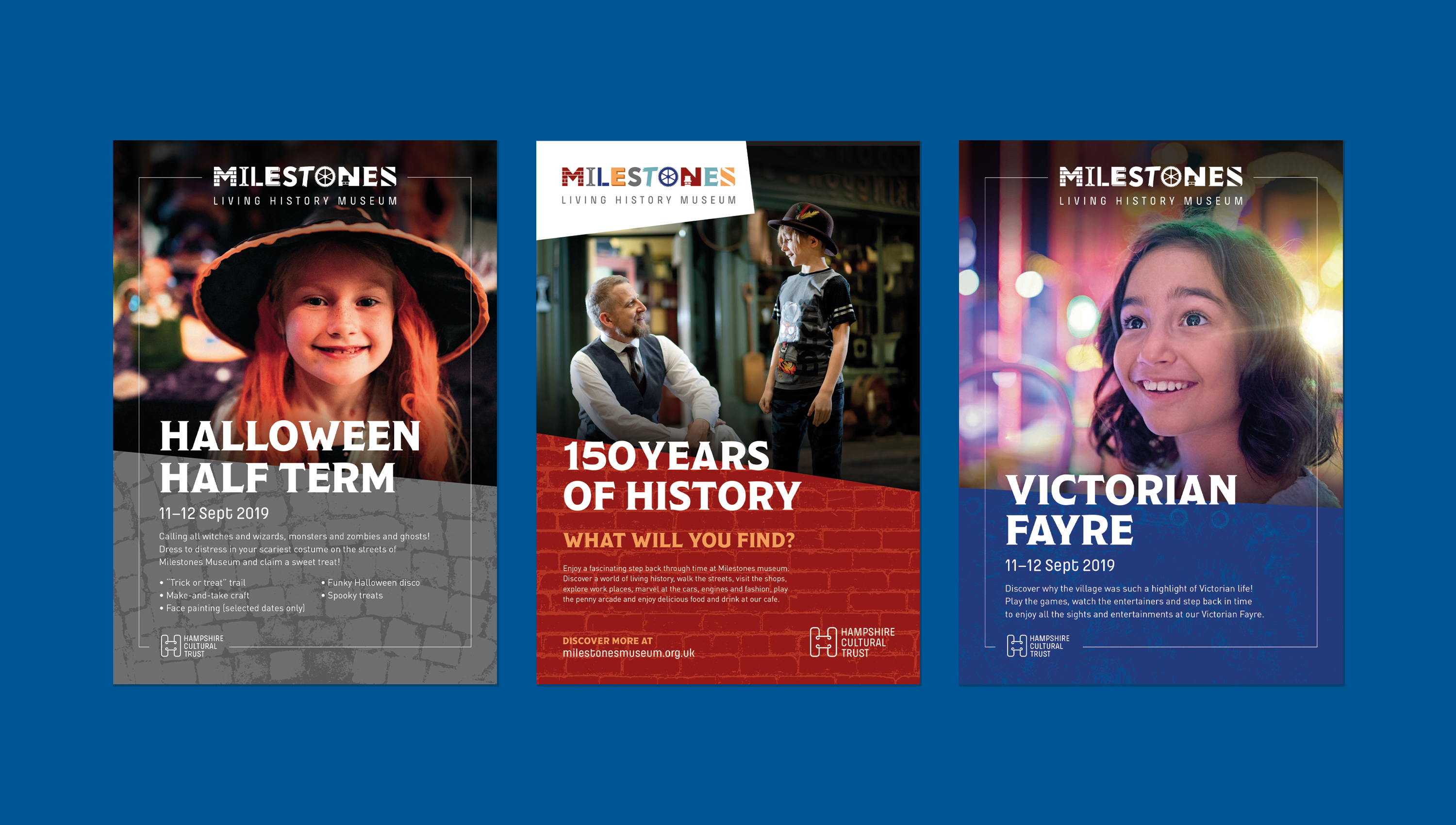 Milestones Museum event posters