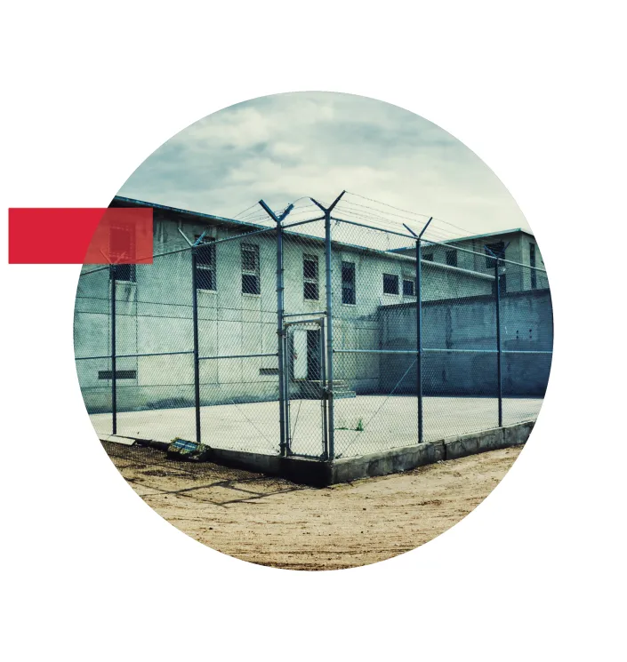 image of empty prison yard