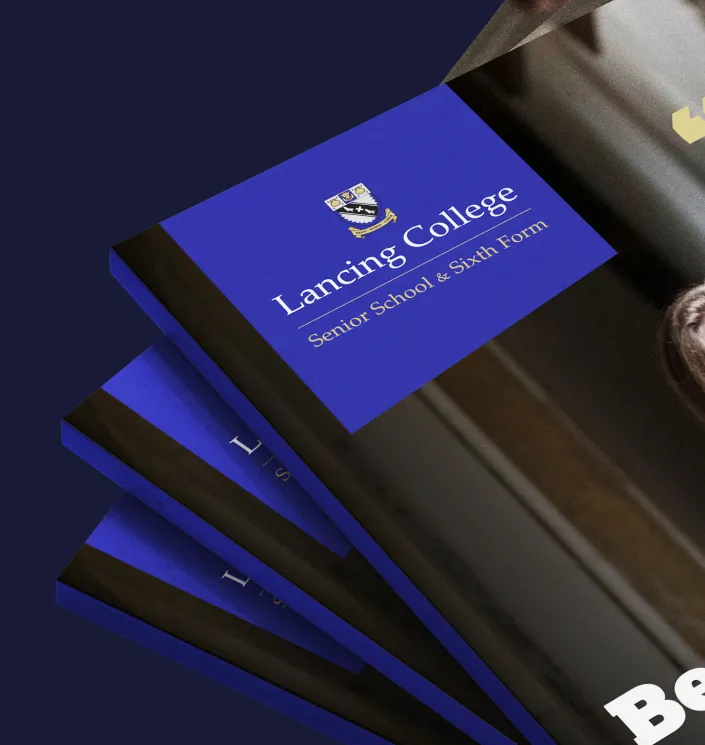 Lancing College Prospectus and brand